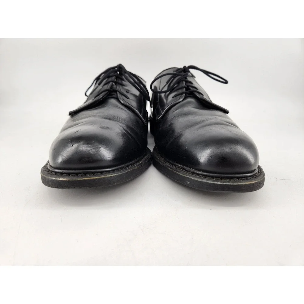 Bates Oxford Shoes Mens 9 D Black Leather Plain Toe GI Military Uniform Dress